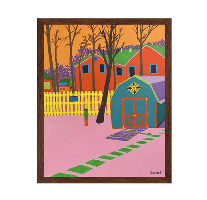 Colorful Backyard Scene