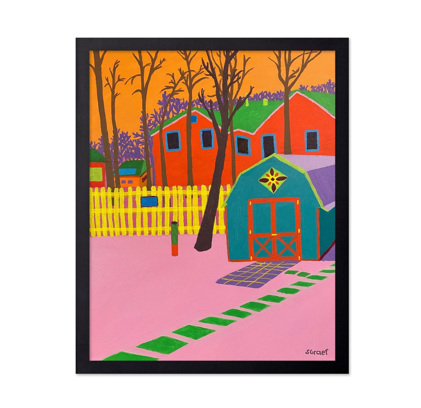 Colorful Backyard Scene
