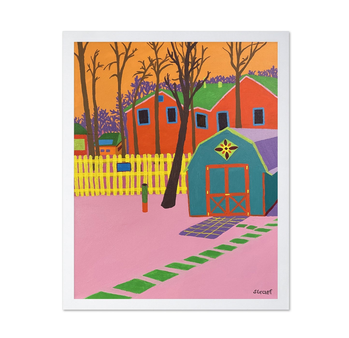 Colorful Backyard Scene