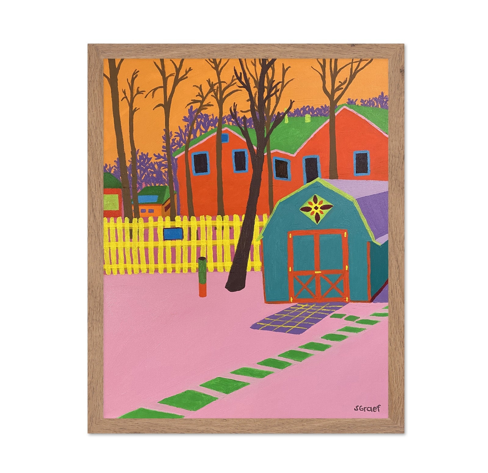 Colorful Backyard Scene