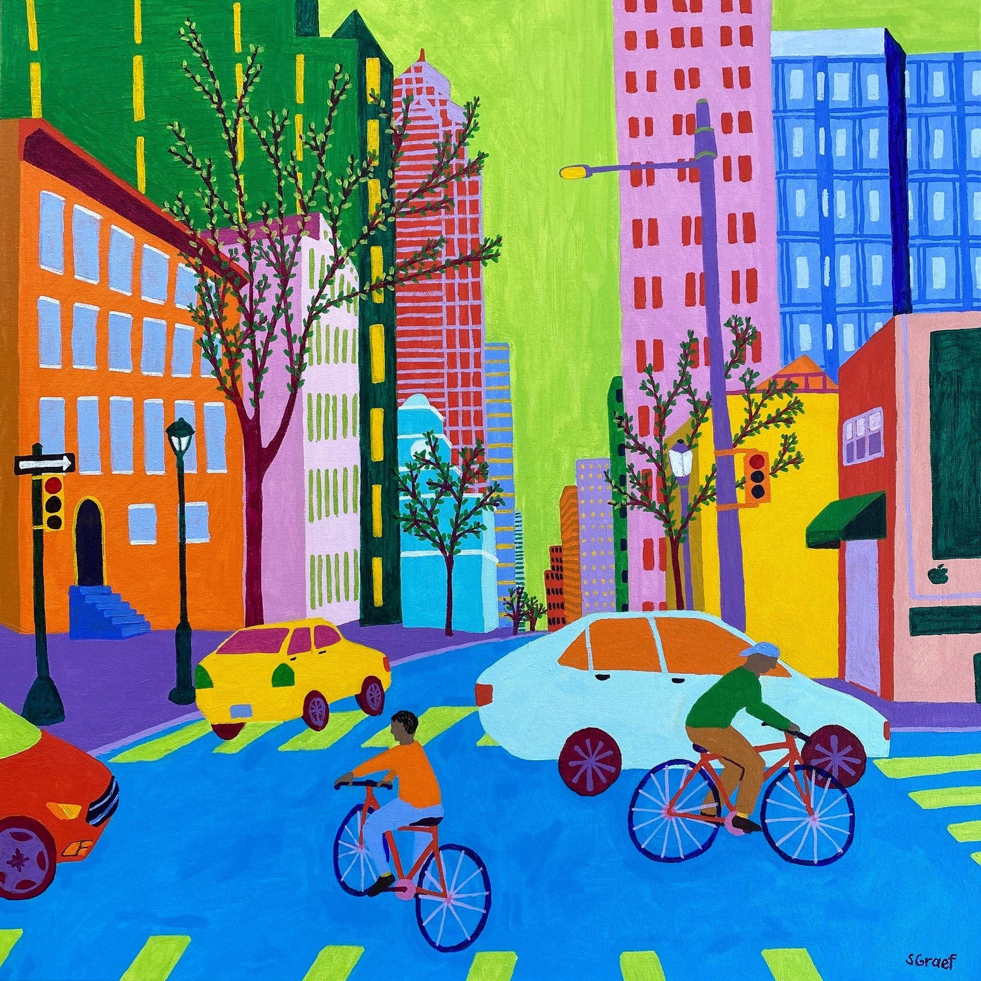 Colorful City Ride