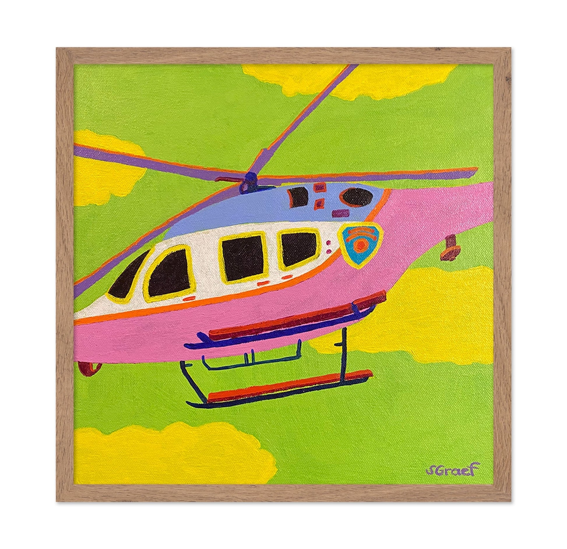Colorful Helicopter Flight