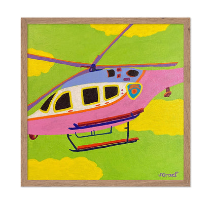 Colorful Helicopter Flight