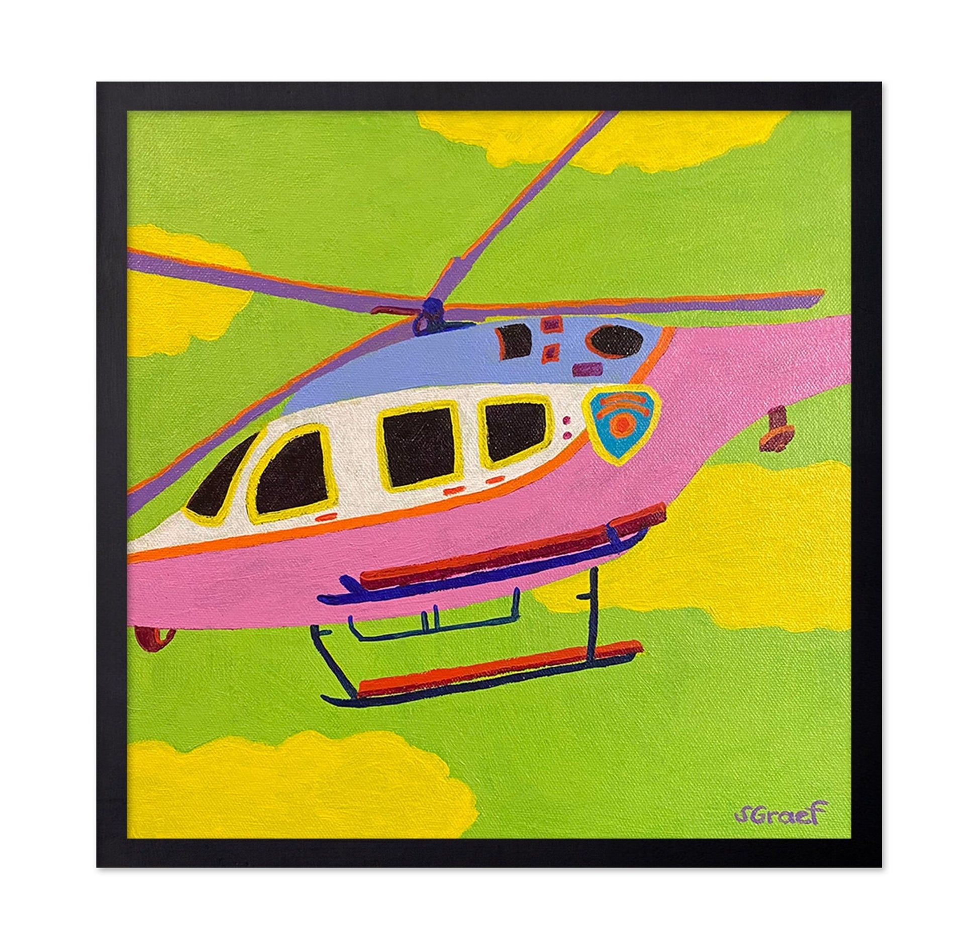 Colorful Helicopter Flight