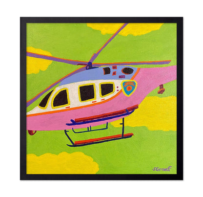 Colorful Helicopter Flight