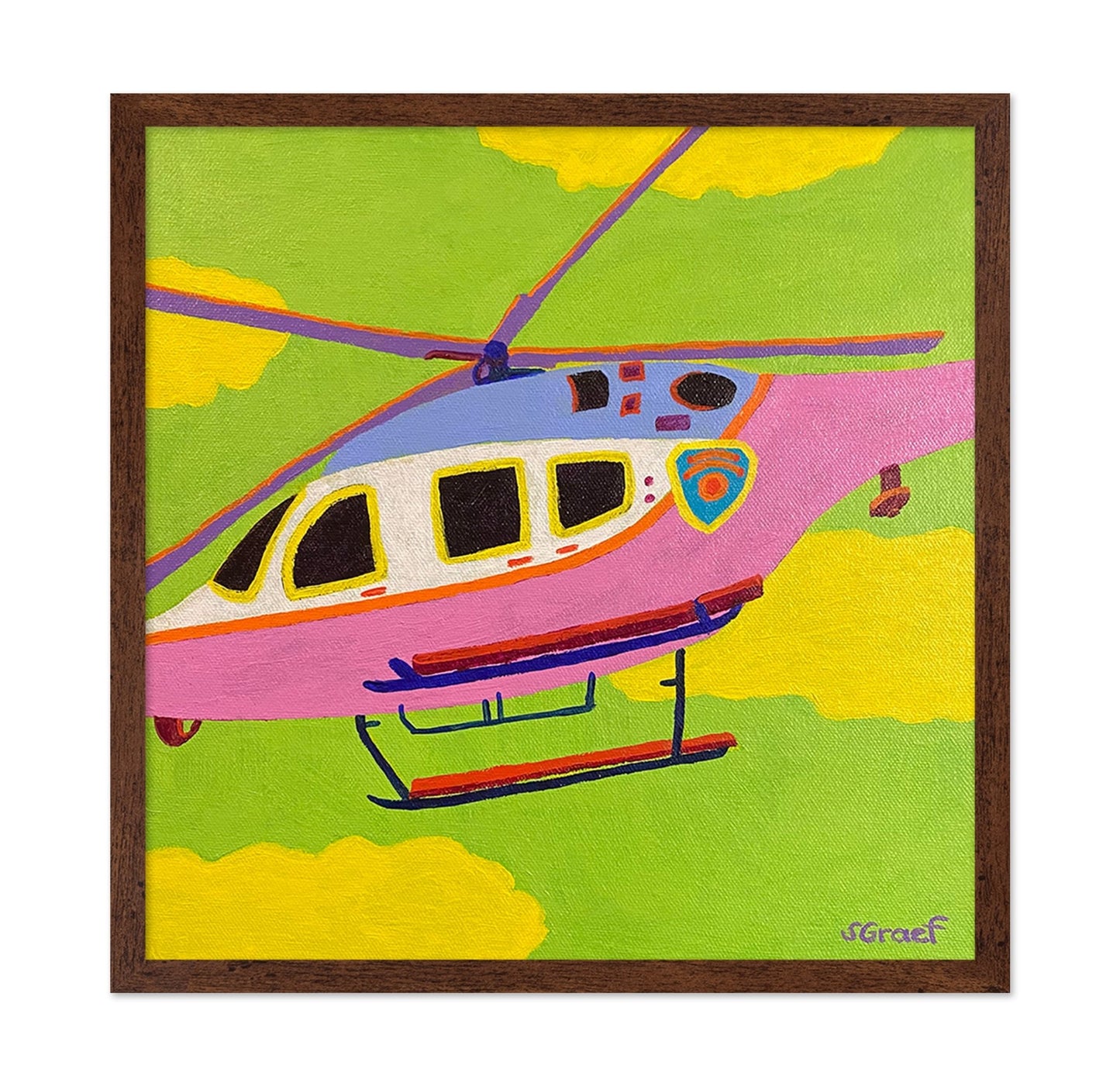 Colorful Helicopter Flight