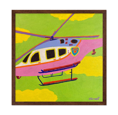 Colorful Helicopter Flight