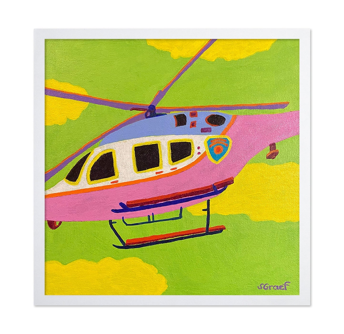 Colorful Helicopter Flight