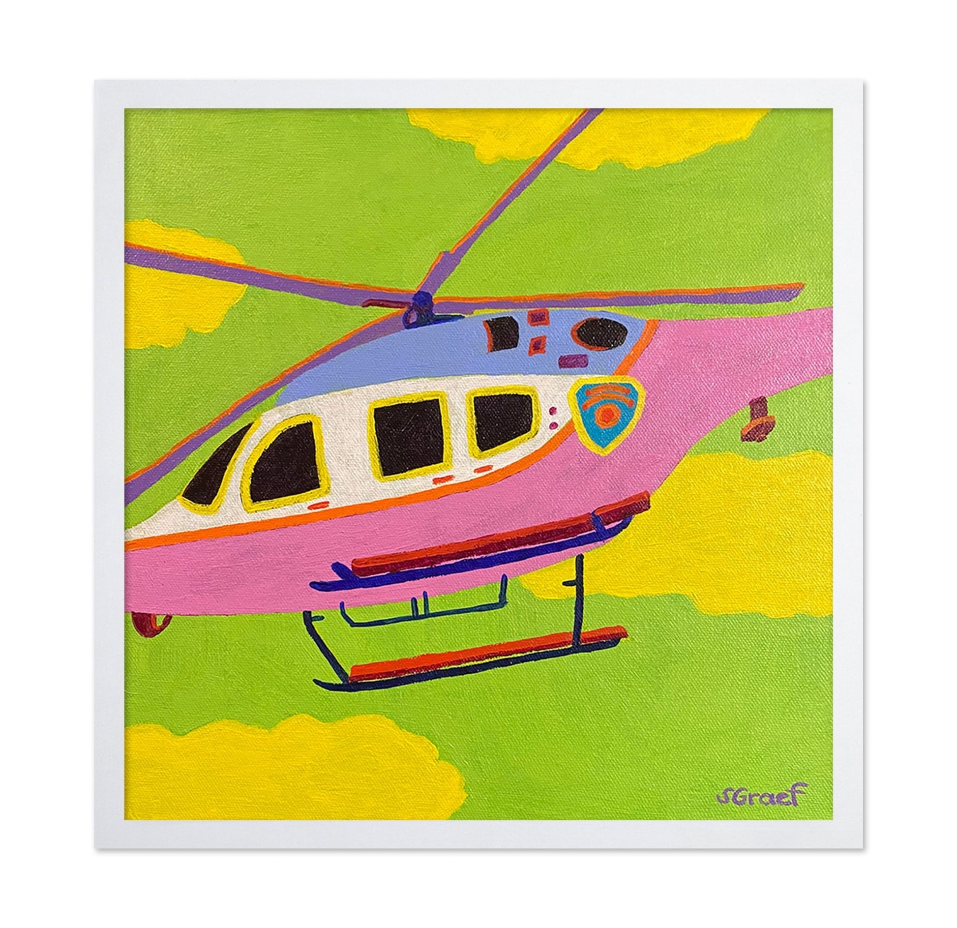 Colorful Helicopter Flight
