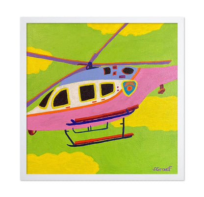 Colorful Helicopter Flight