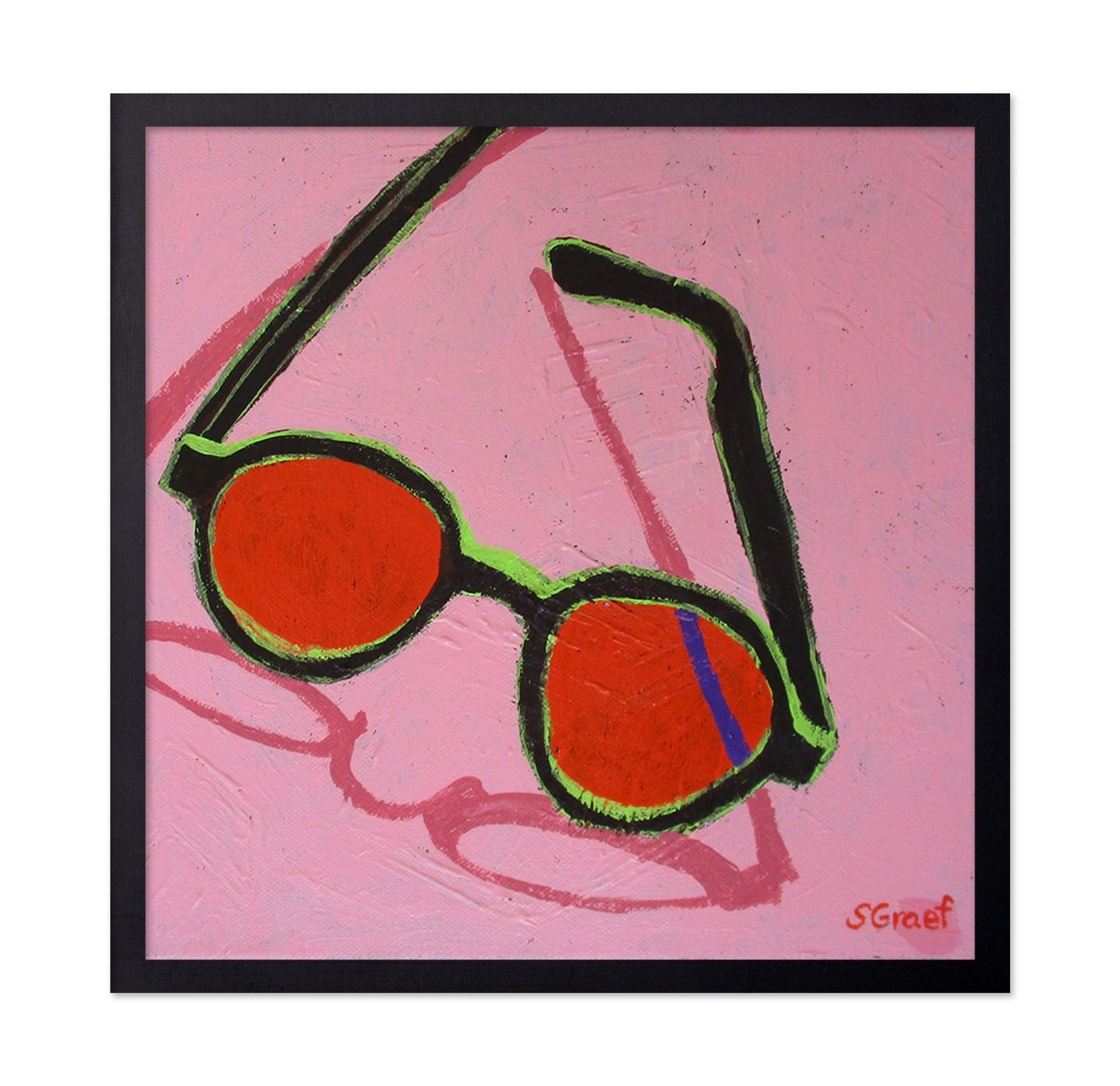 Red Sunglasses Abstract