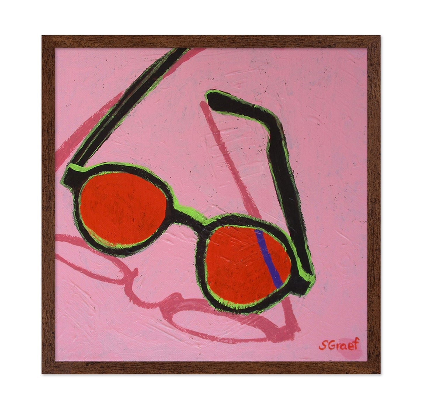 Red Sunglasses Abstract
