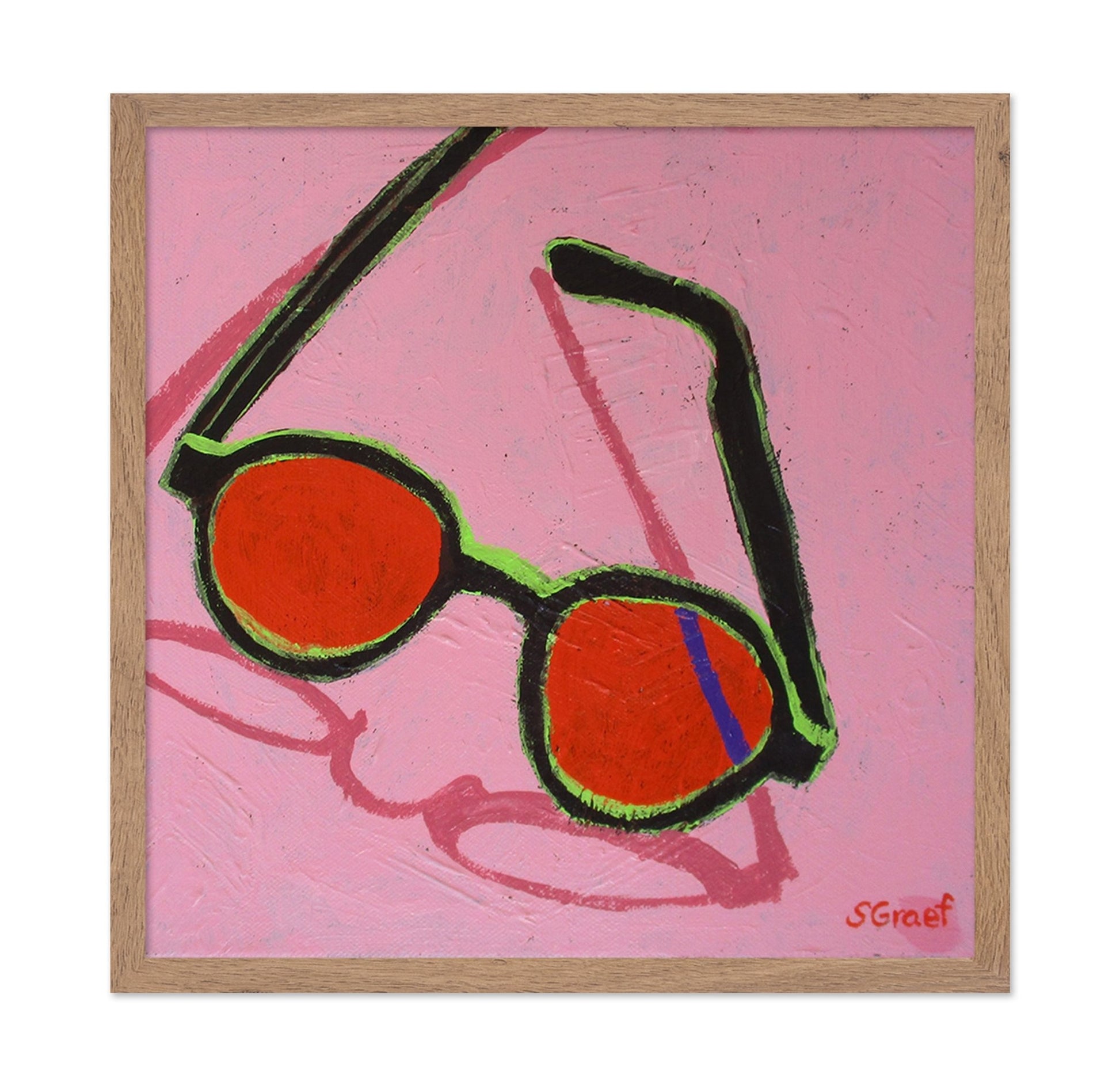 Red Sunglasses Abstract