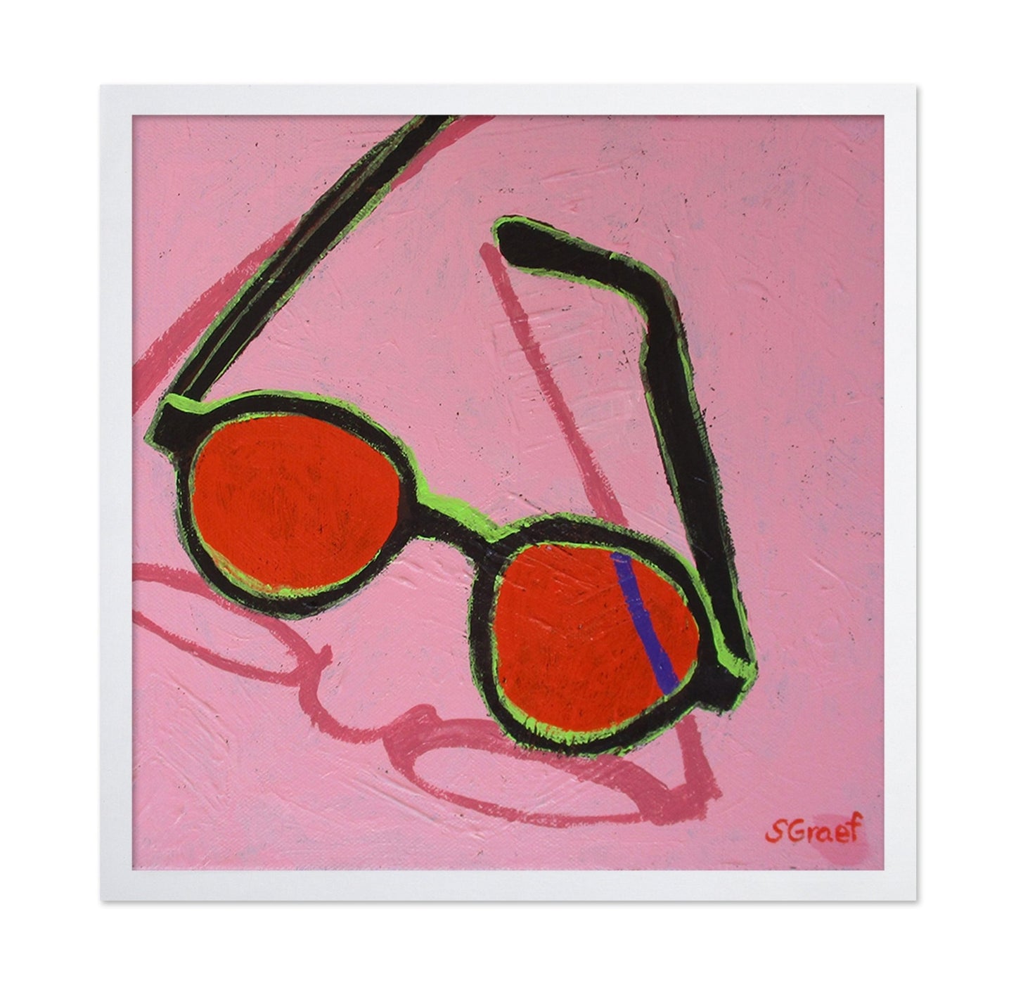 Red Sunglasses Abstract