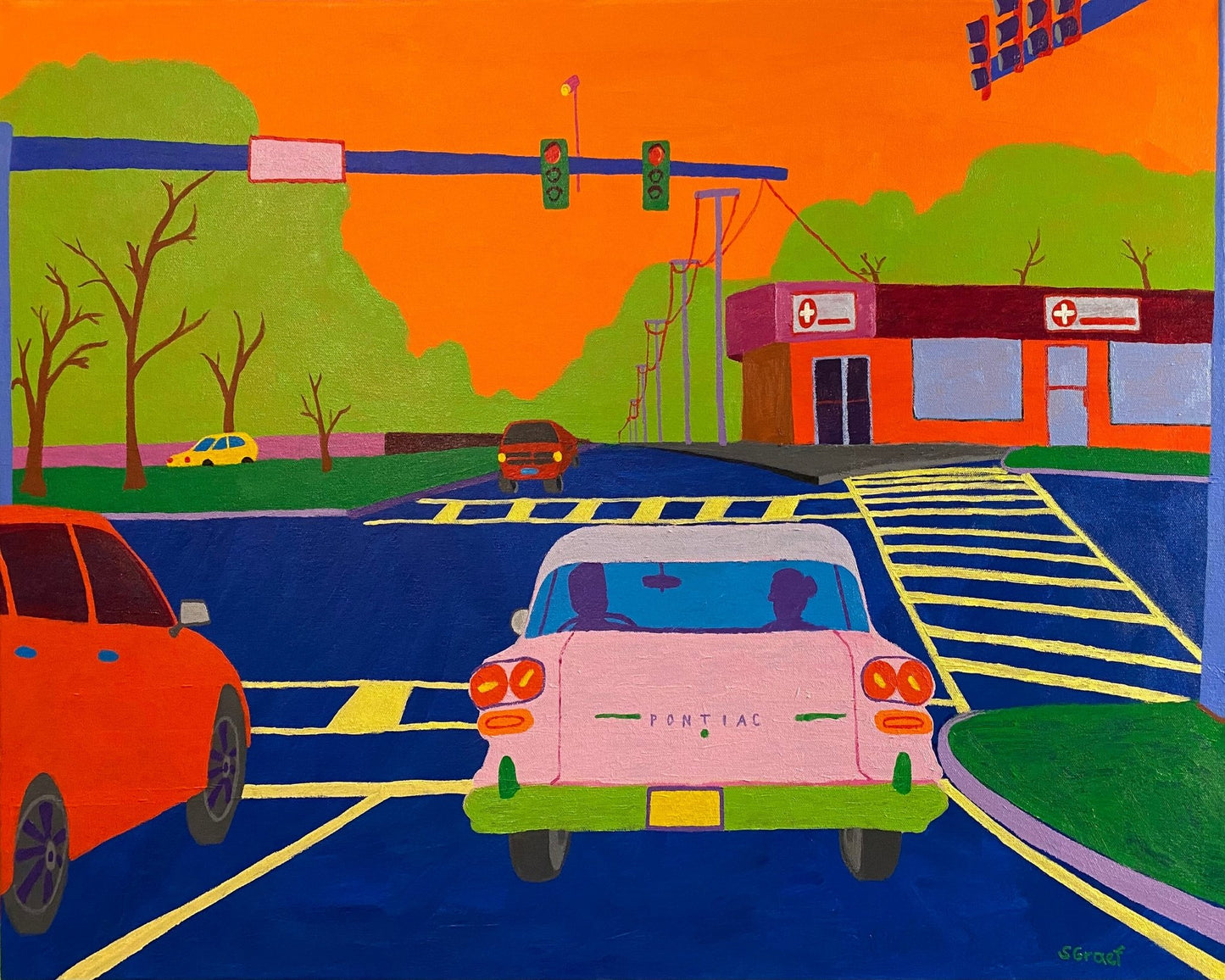 Colorful Street Intersection