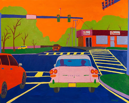 Colorful Street Intersection