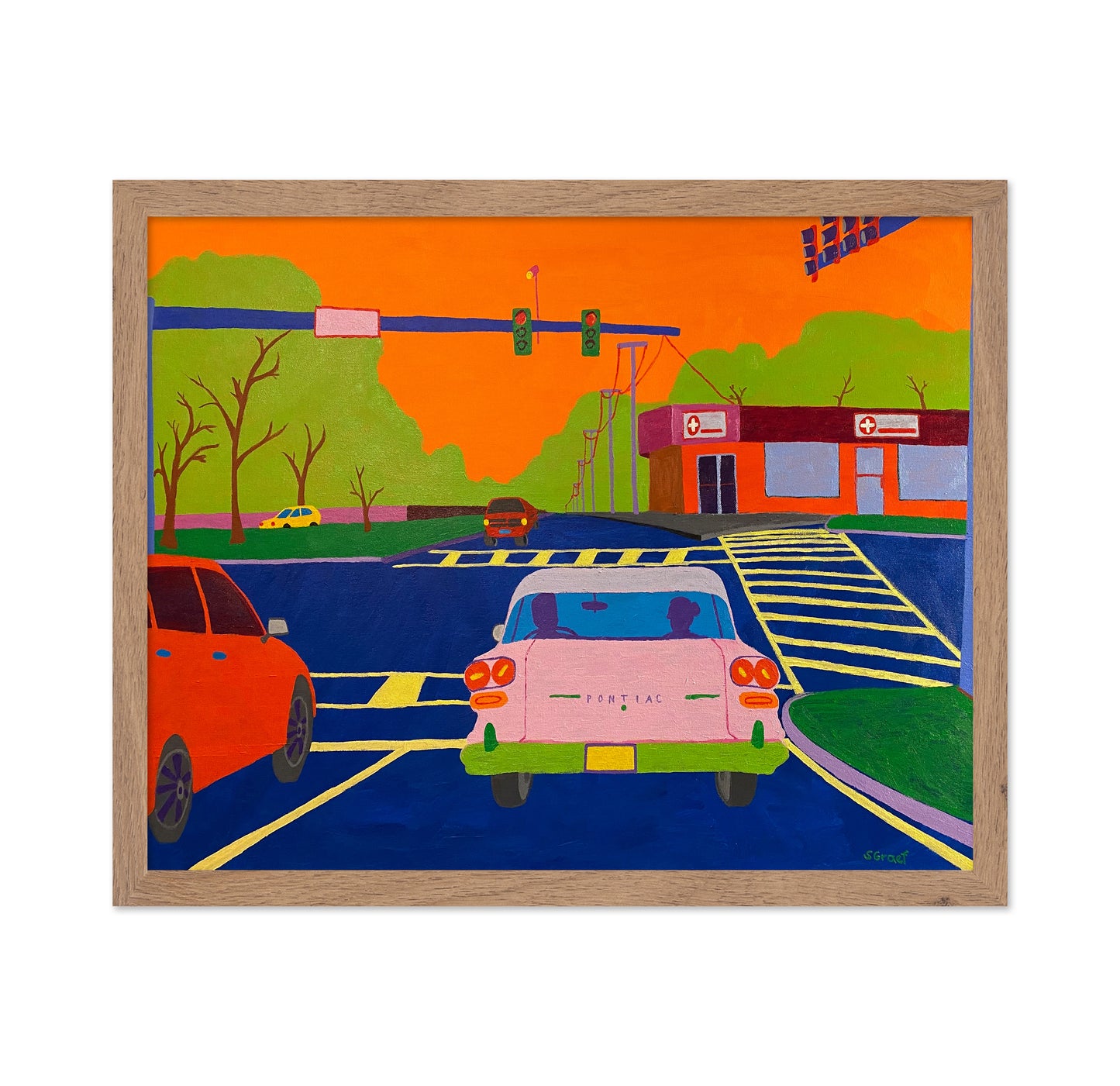 Colorful Street Intersection