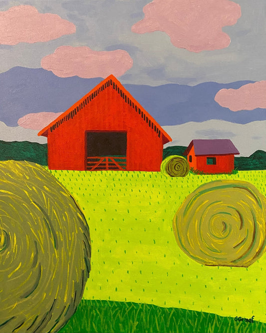 Red Barn Hayfield