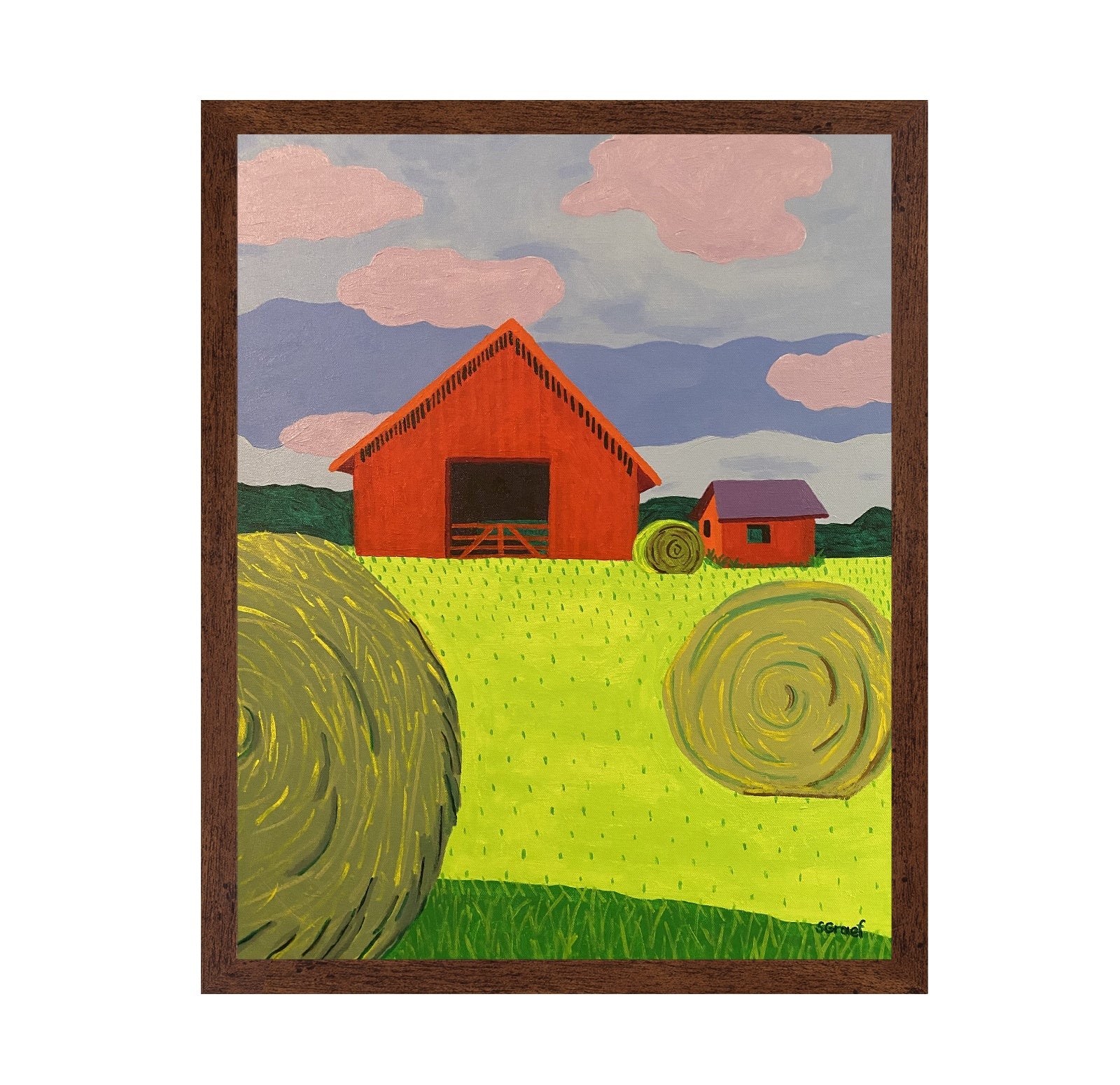 Red Barn Hayfield