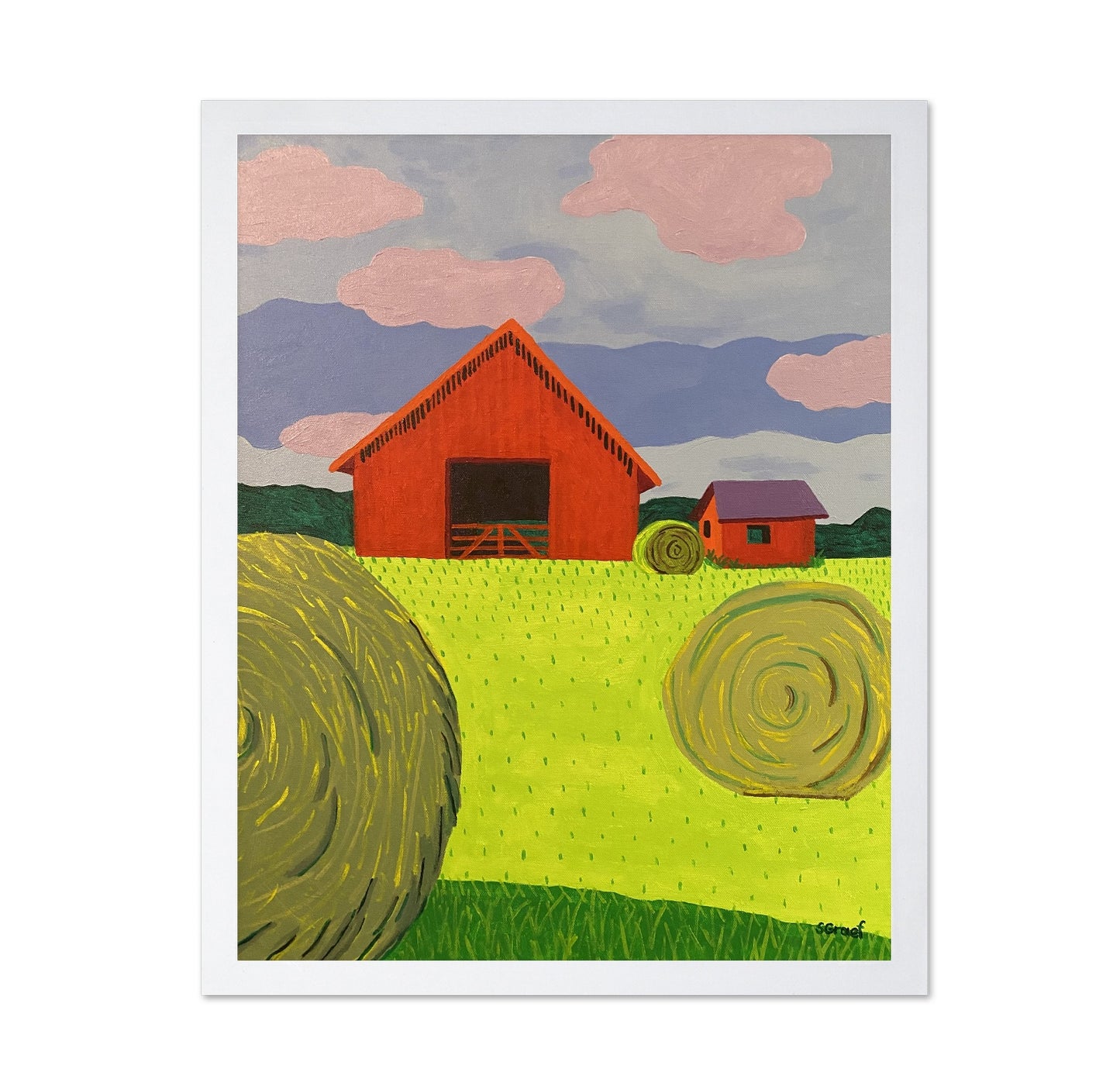 Red Barn Hayfield