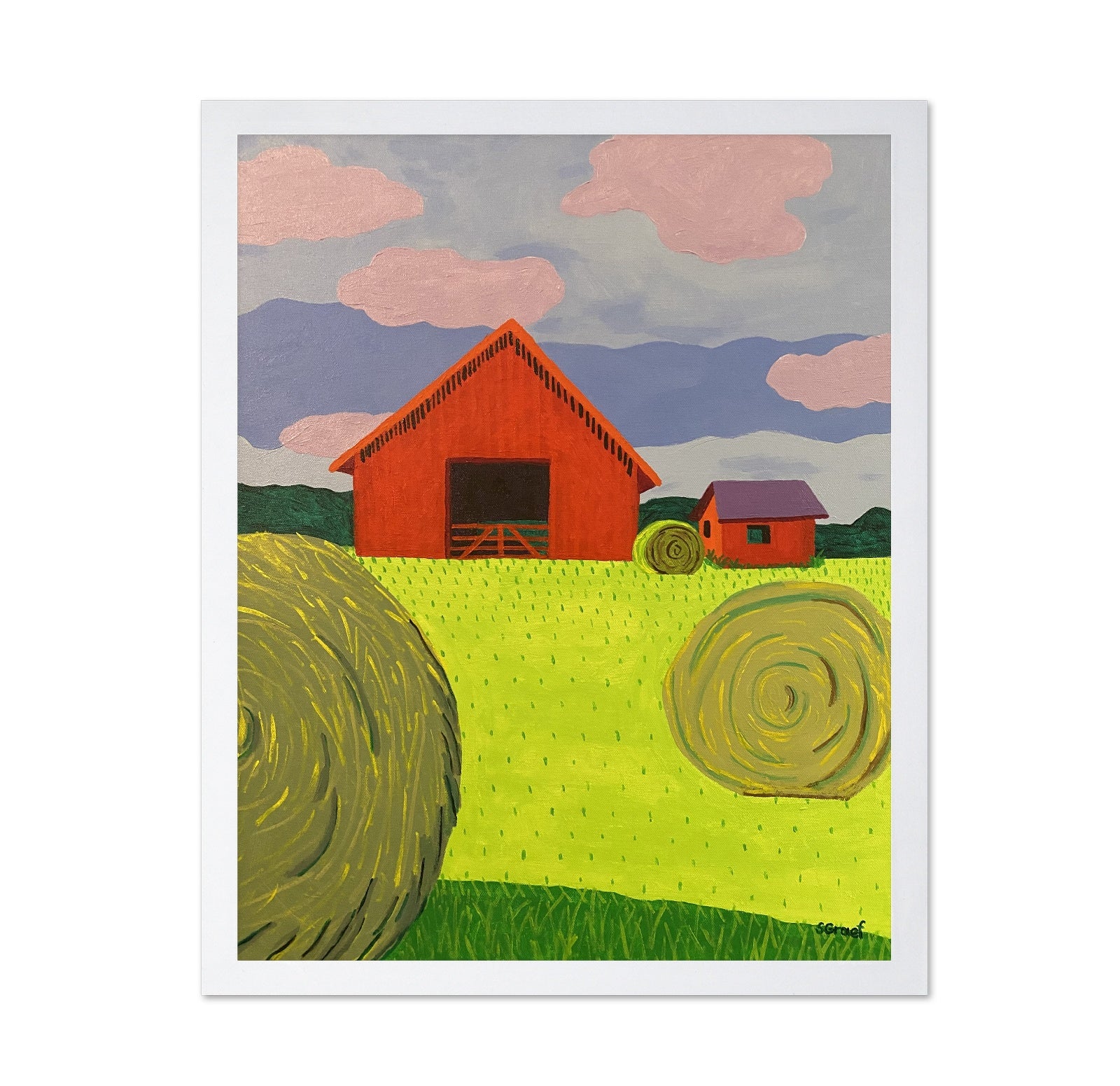 Red Barn Hayfield
