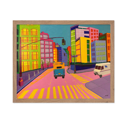 Colorful City Bus Street