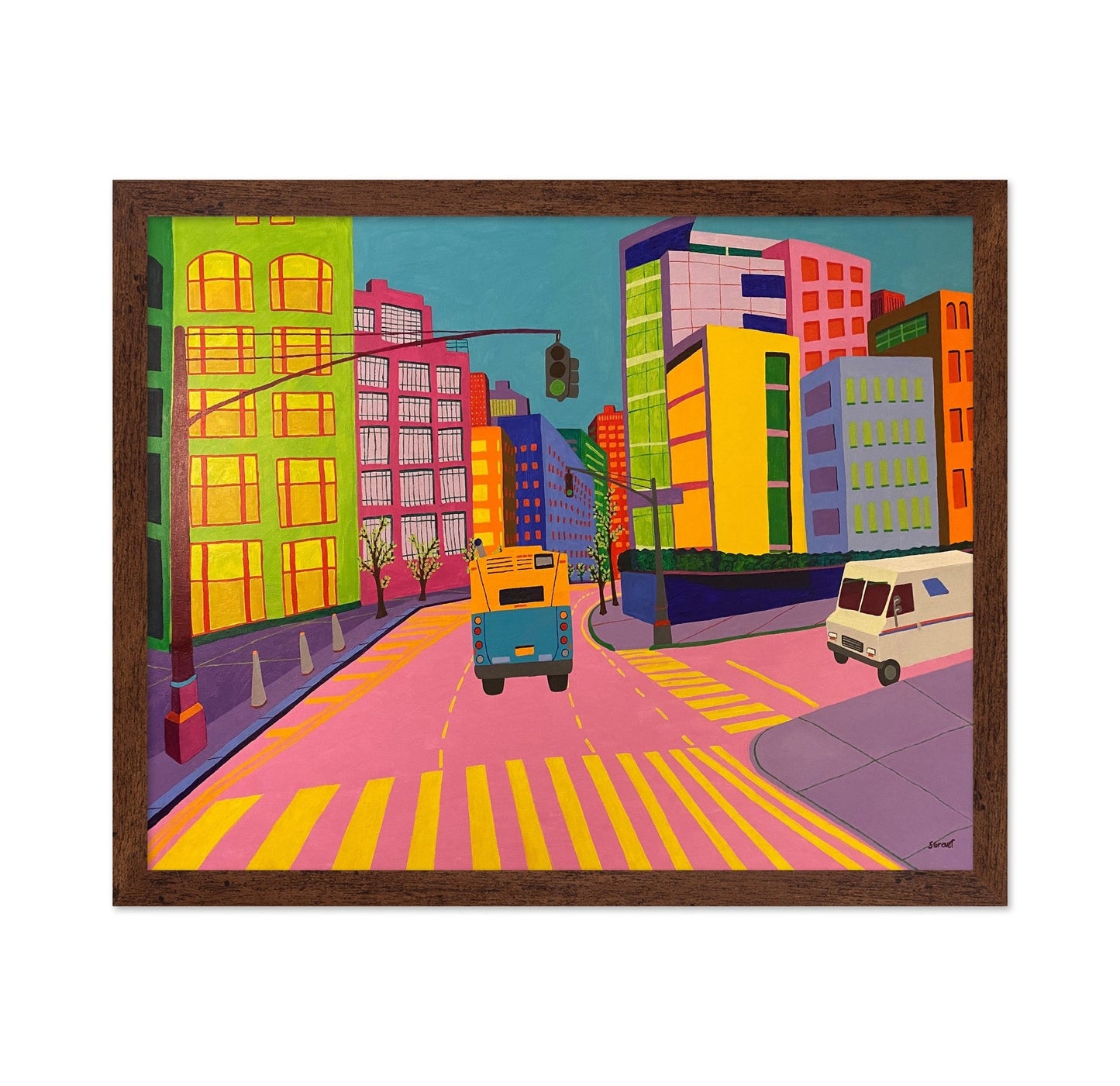 Colorful City Bus Street