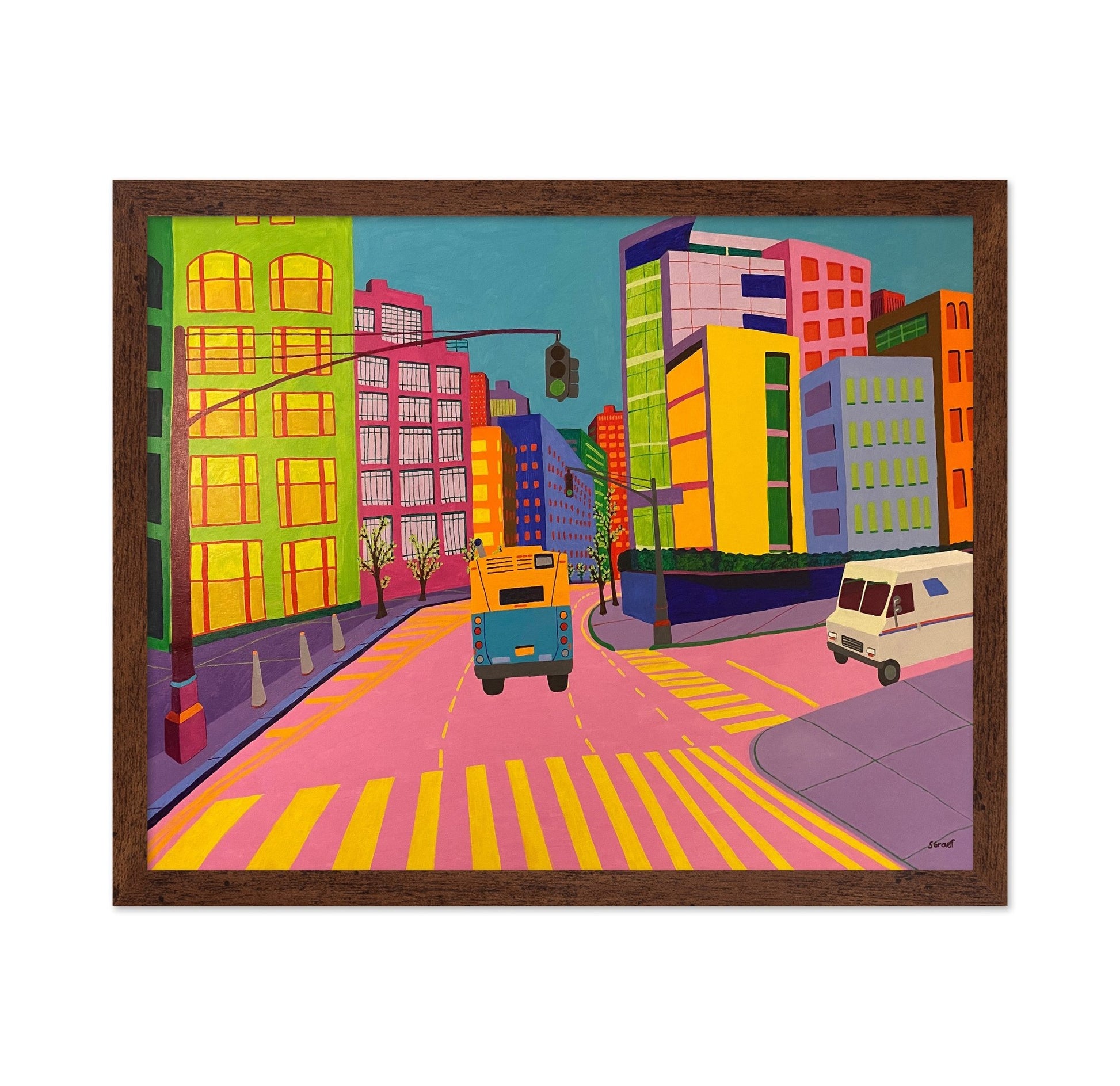Colorful City Bus Street