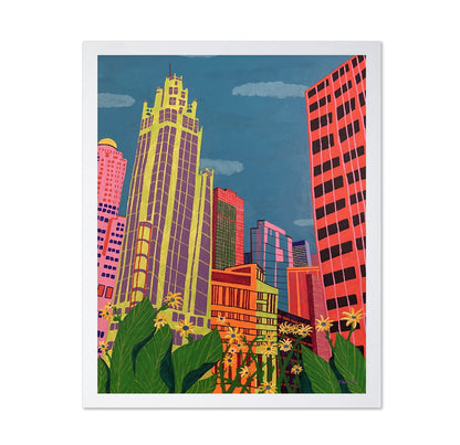 Colorful City Skyline Garden