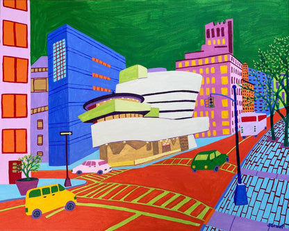 Colorful Modern City Street