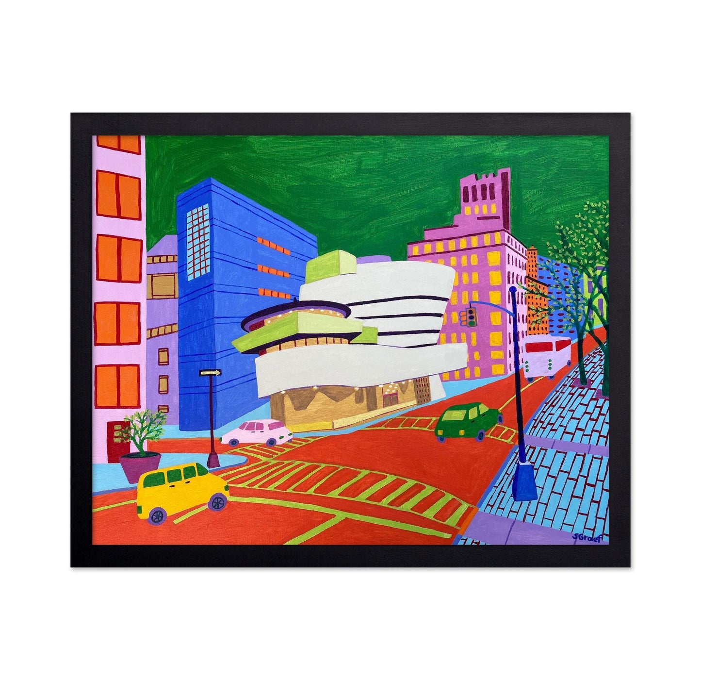 Colorful Modern City Street