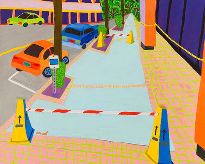 Colorful Parking Lot Scene