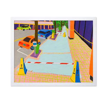 Colorful Parking Lot Scene