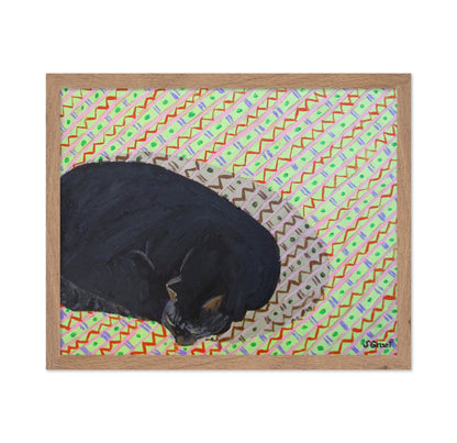Sleeping Black Cat Pattern