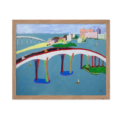 Colorful Coastal Bridge City