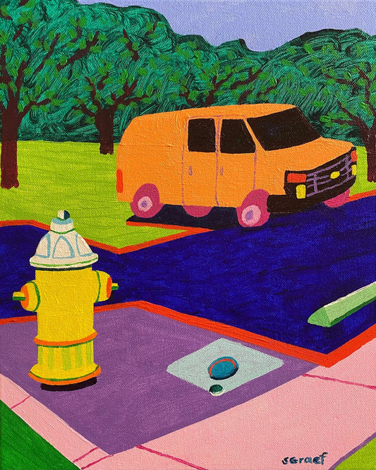 Van By Fire Hydrant