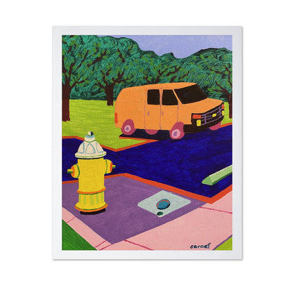 Van By Fire Hydrant