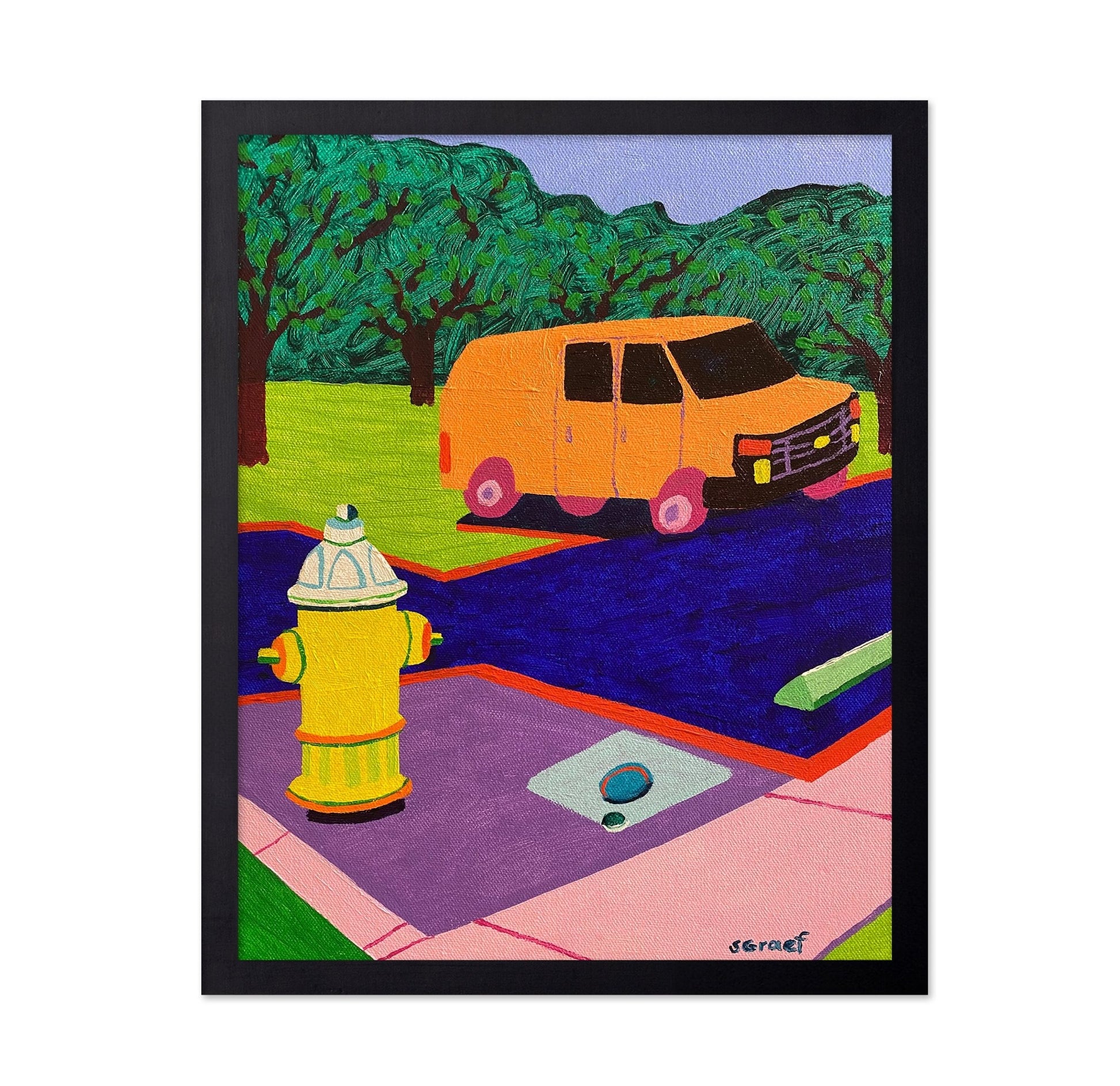 Van By Fire Hydrant