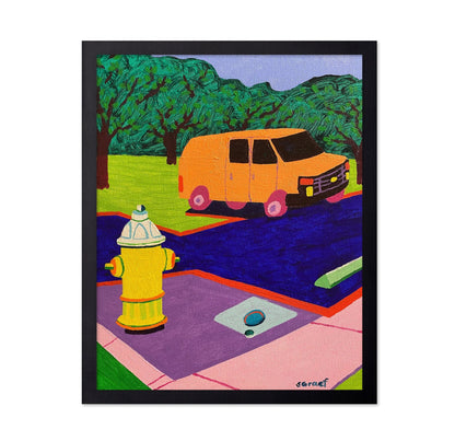 Van By Fire Hydrant