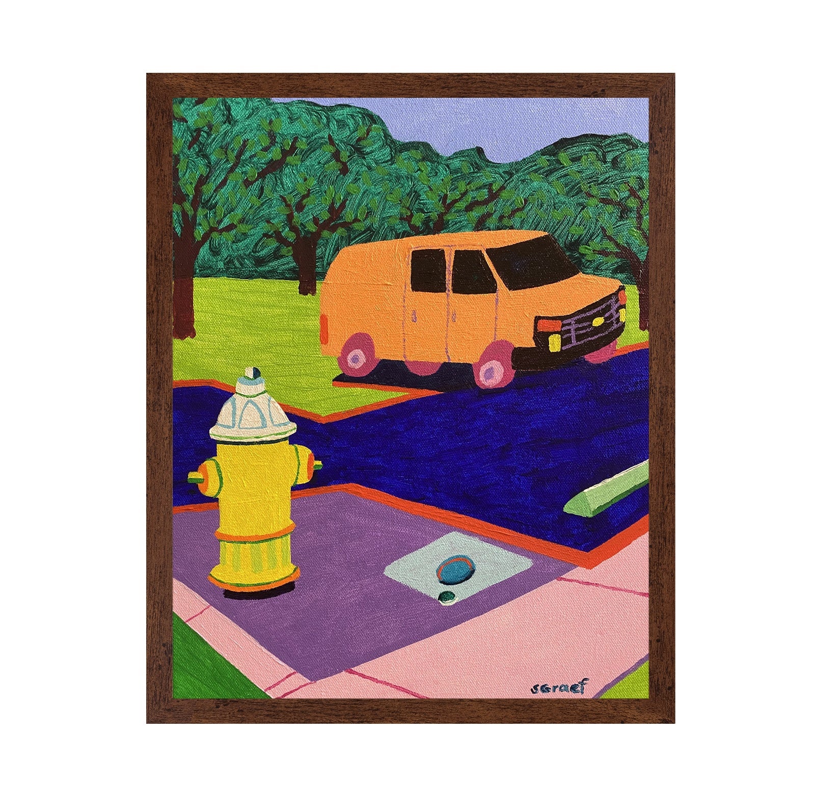 Van By Fire Hydrant