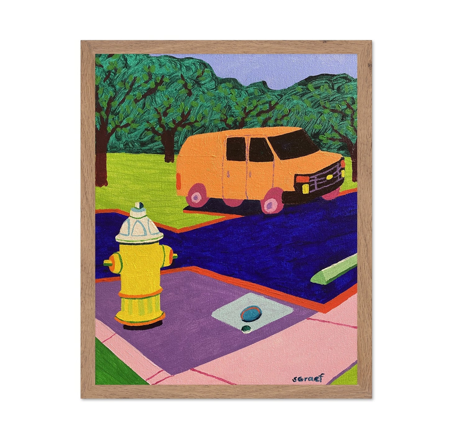 Van By Fire Hydrant