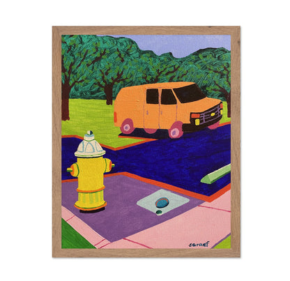 Van By Fire Hydrant