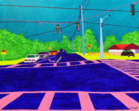 Colorful Road Intersection