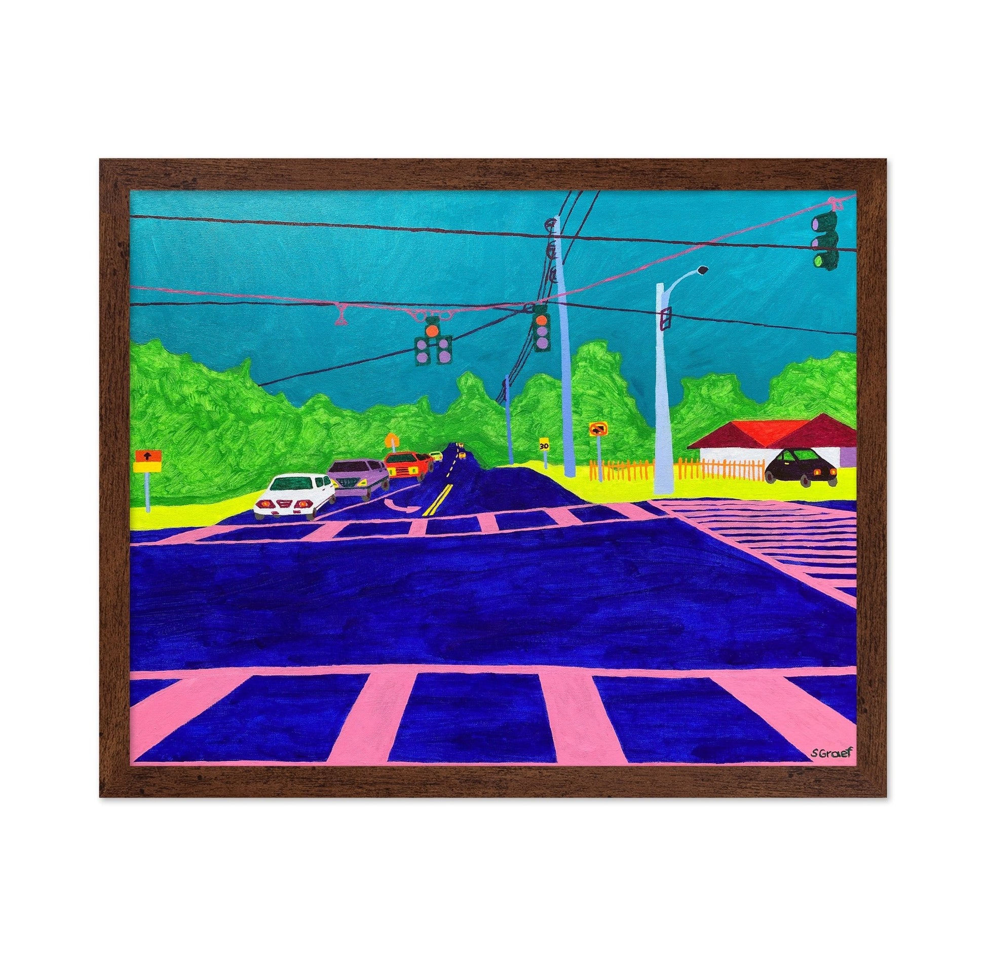 Colorful Road Intersection