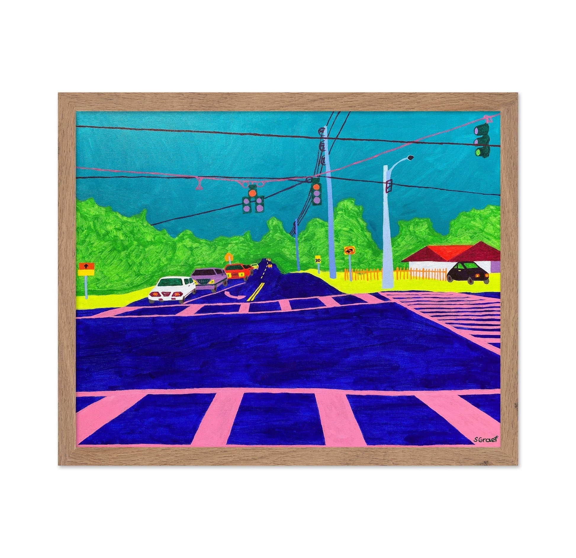 Colorful Road Intersection