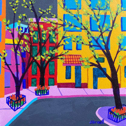 Colorful City Trees