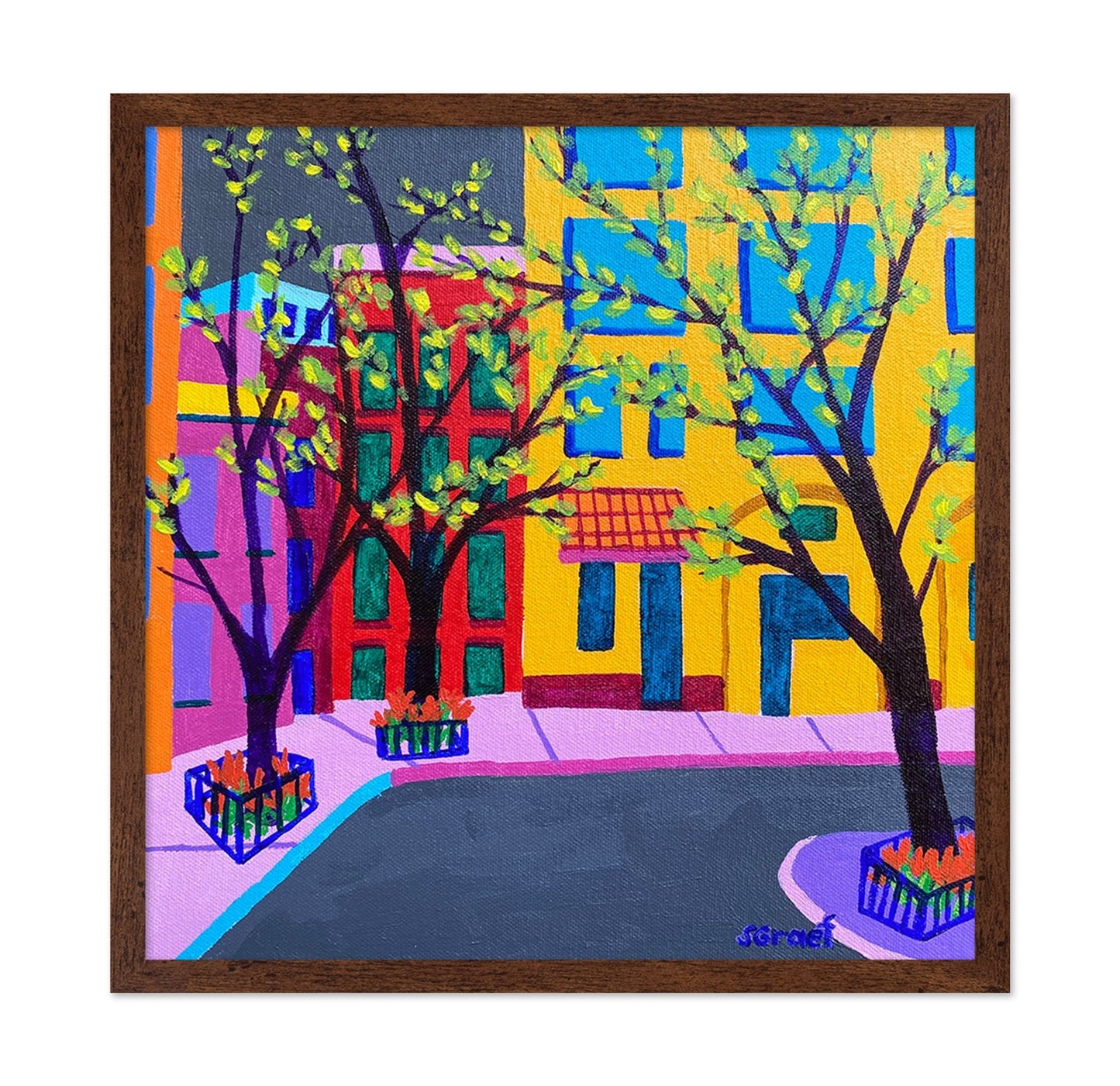 Colorful City Trees