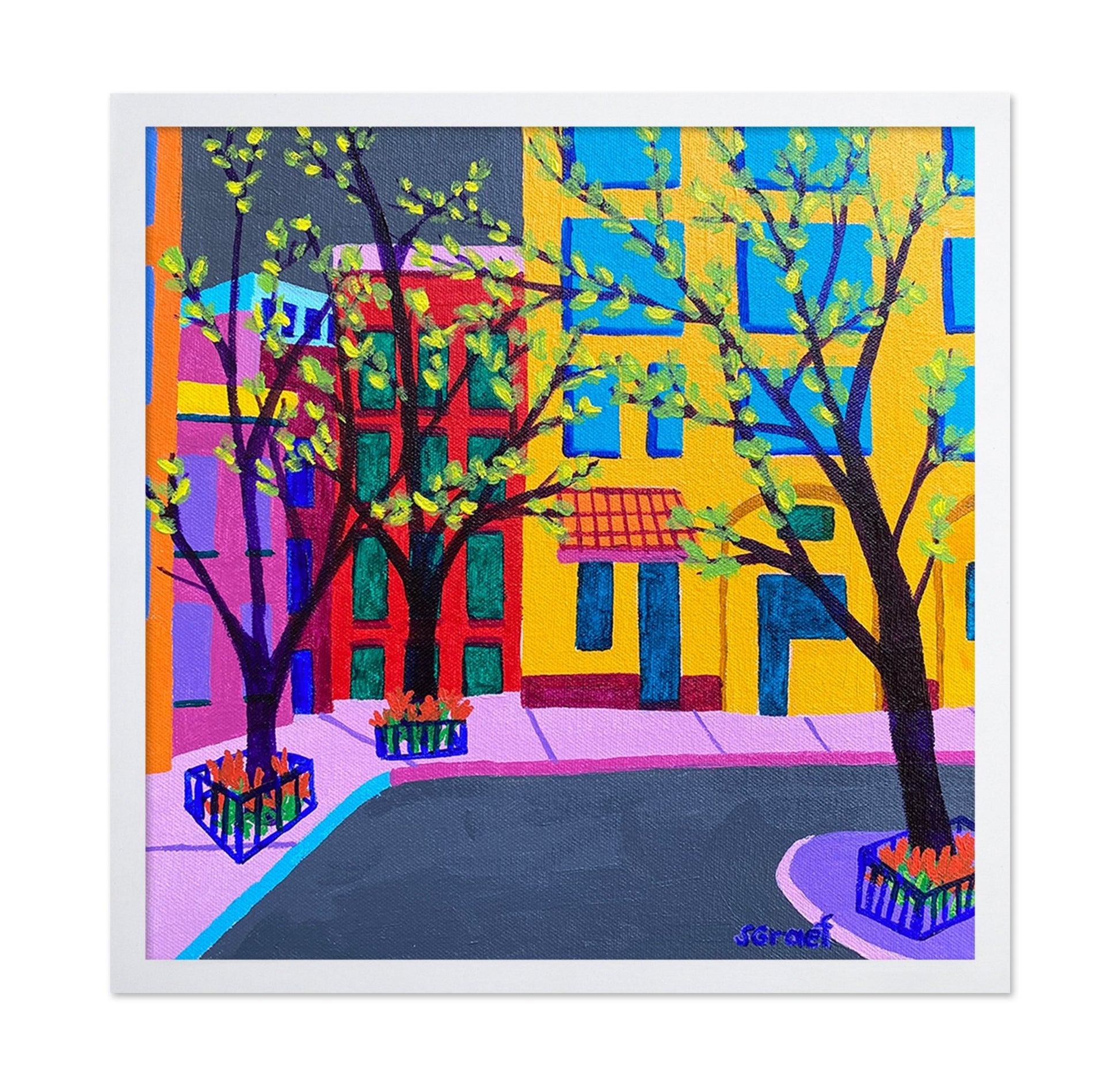 Colorful City Trees
