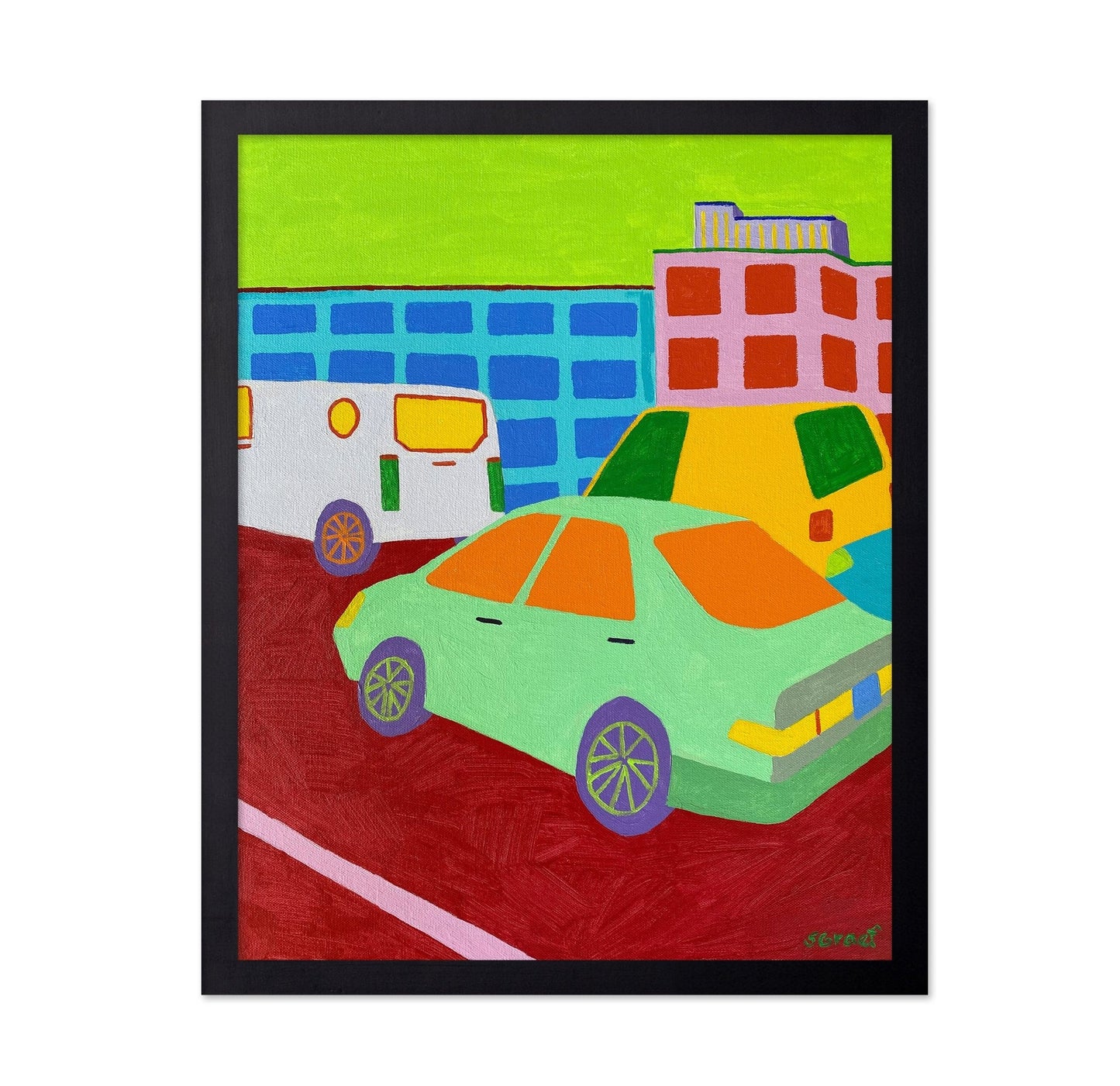 Colorful City Cars