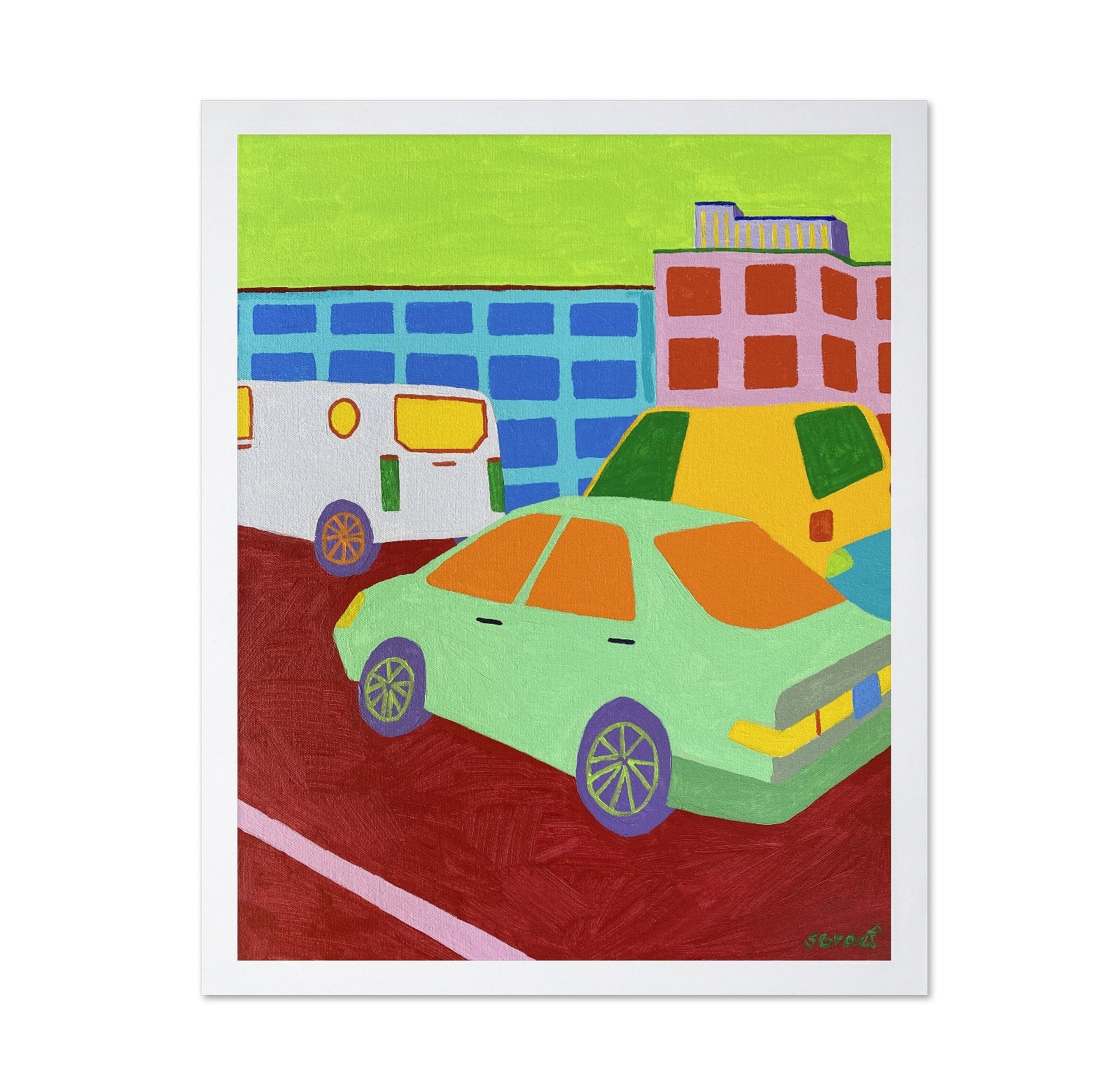 Colorful City Cars